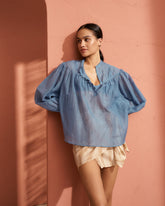 Cotton-Silk Voile Baja Shirt | 