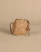 Raffia & Leather<br />Tamburine Bag Mini - RAFFIA BAGS & ACCESSORIES | 