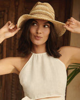 Raffia Panama Hat - Striped Striped | 