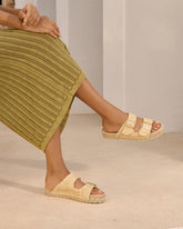 Raffia Nordic Sandals - Women’s Shoes | 