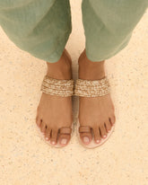 Raffia & Leather Sandals - Women’s Sandals | 