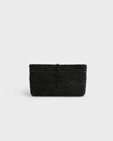Pochette Kaia in Raffia Naturale e Pelle Nera - Borse | 
