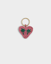 Natural Raffia Heart Charm Keyring - Keychains & Charms | 