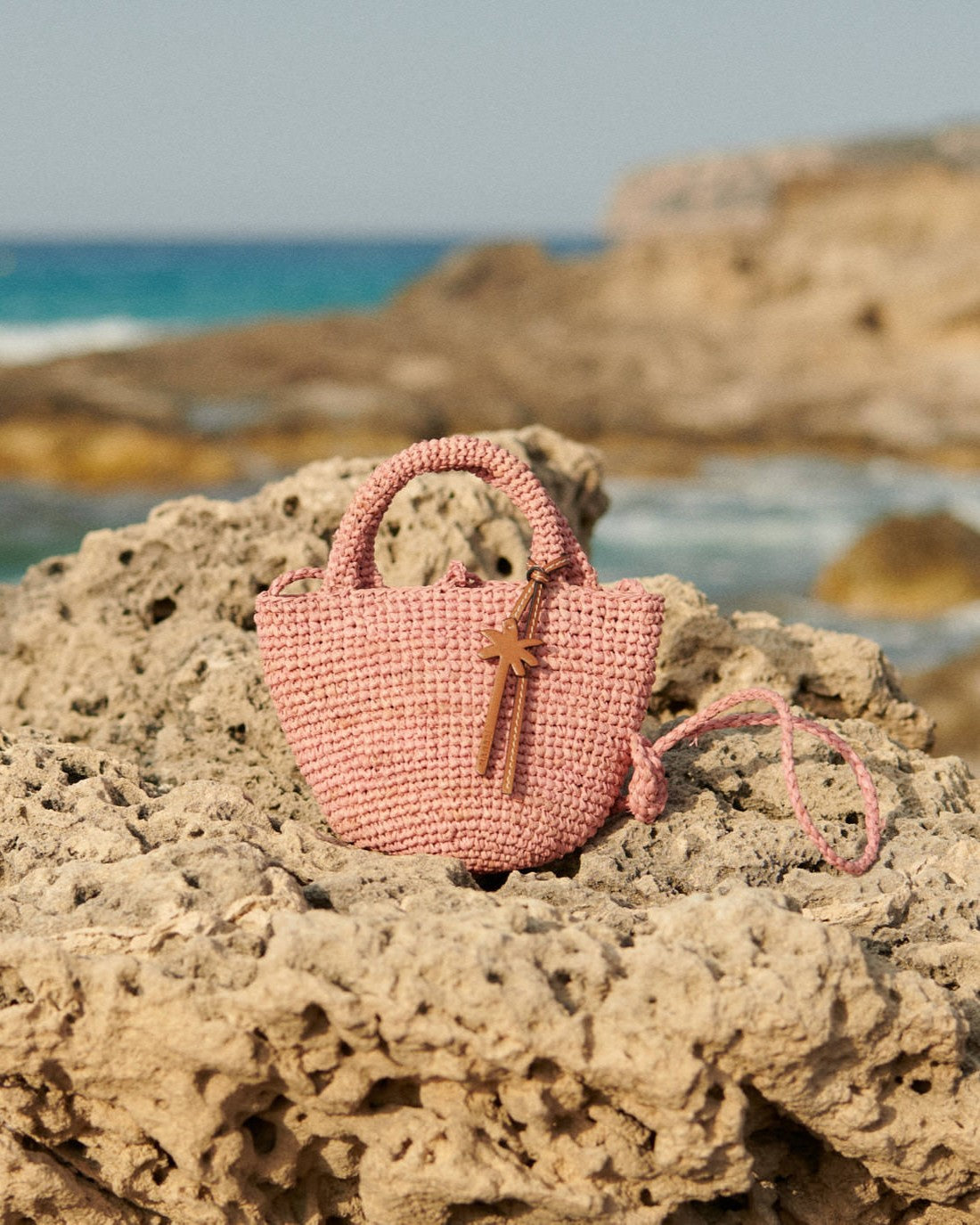 Raffia Summer Bag Mini - Pink