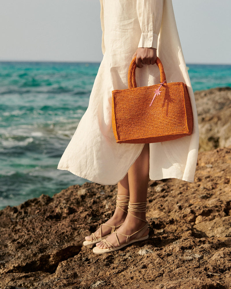Manebi | raffia-sunset-bag-small-palm-leather-tag-orange-v61aa