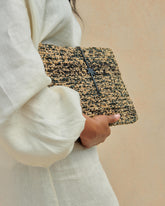 Raffia and Leather Clutch - Bags | 