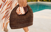 Raffia Halfmoon Bag - Borse | 