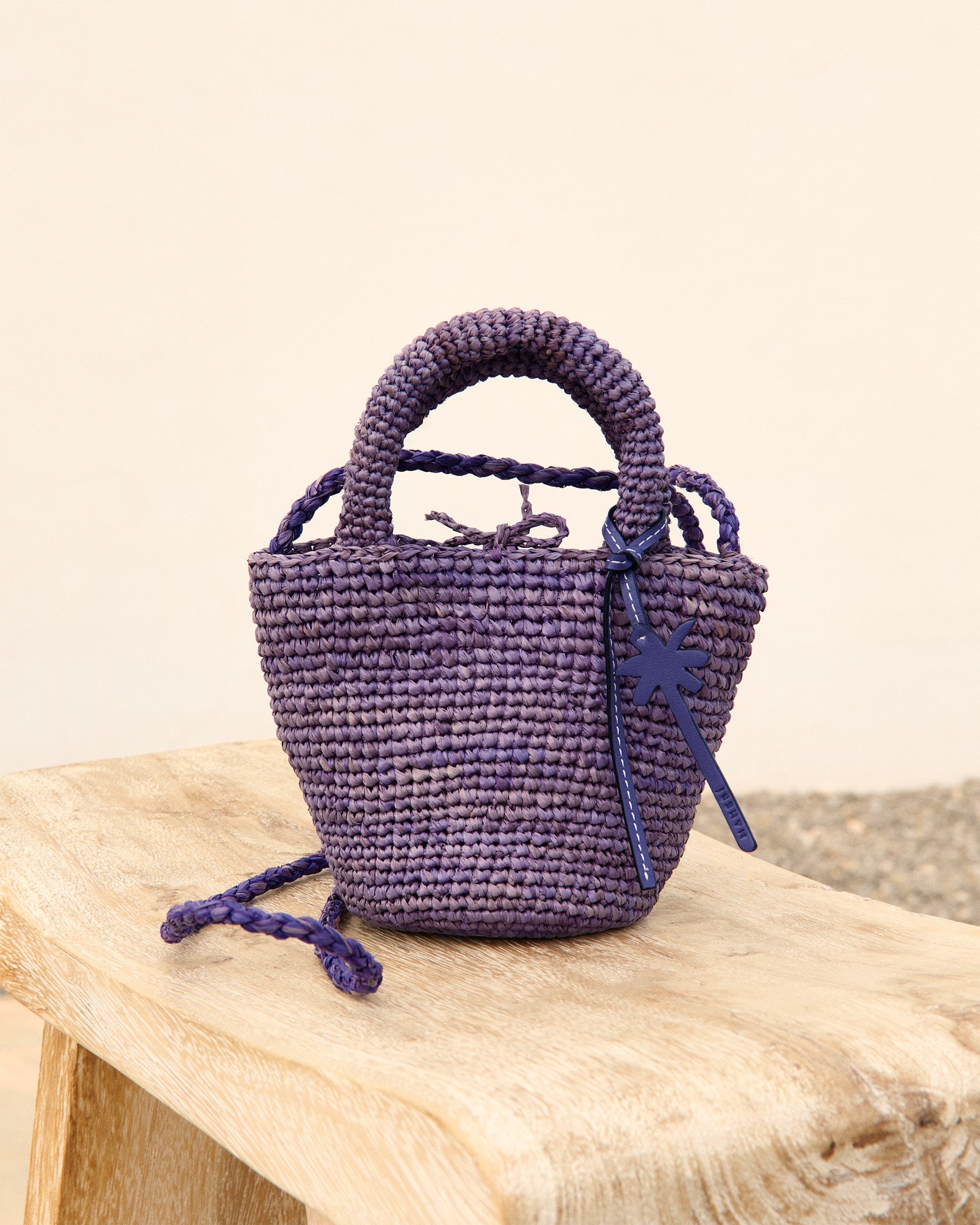 Manebí Raffia Summer Bag Mini - Summer Purple