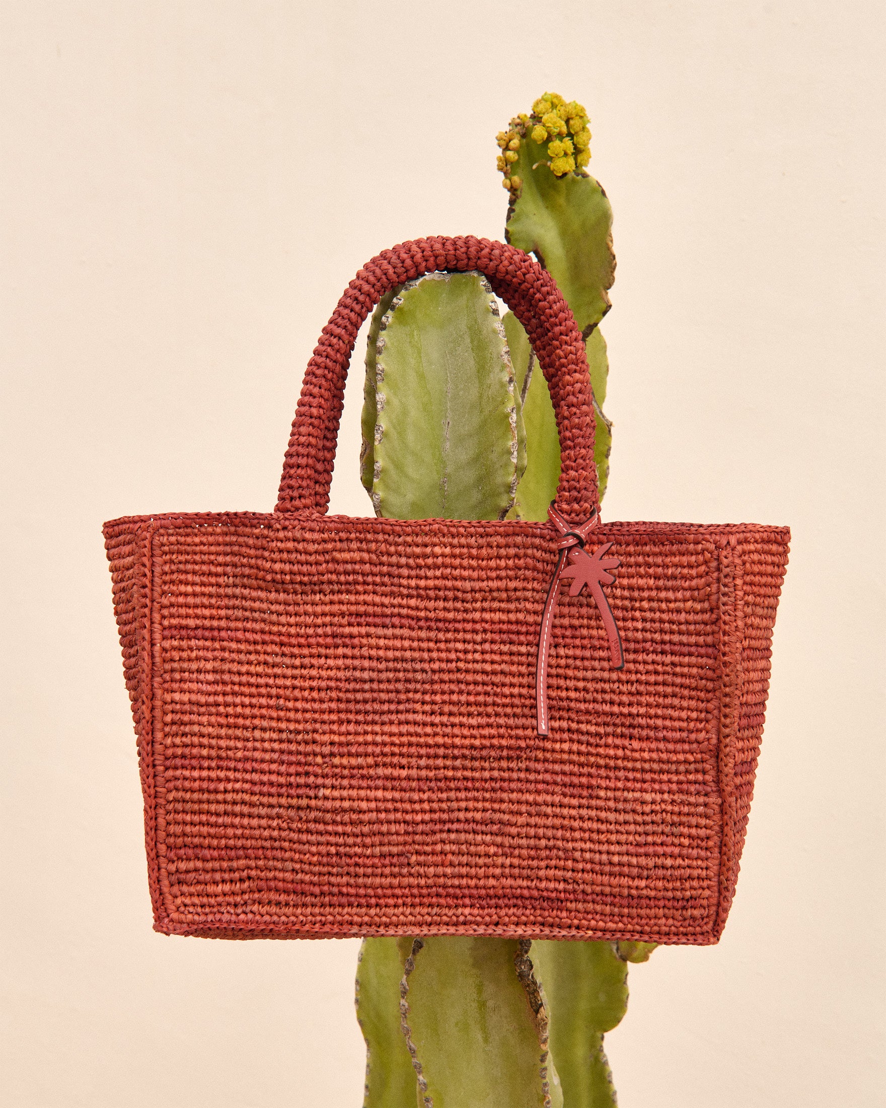 Manebí Raffia Sunset Bag Small - Rust