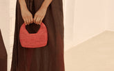 Raffia Halfmoon Bag - Bags | 