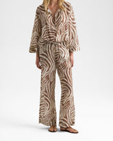 Printed Silk Cotton Voile Marbella Trousers - New Arrivals | Women's Clothing | 