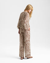 Printed Silk Cotton Voile Marbella Trousers | 