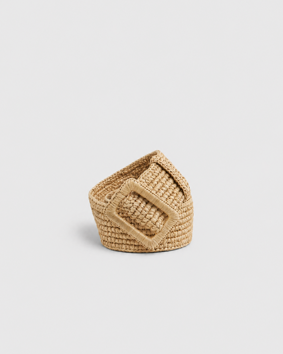 Manebí | Raffia Belt - Handcrafted Natural