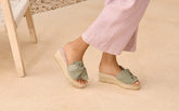 Soft Suede Platforms With Knot - Spring Promo / Women’s shoes | 