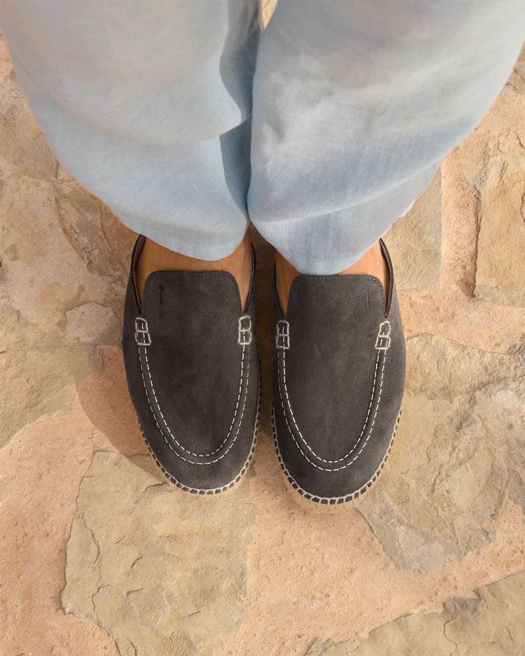 Suede Traveler Loafers Mules - Hamptons Carbon Grey