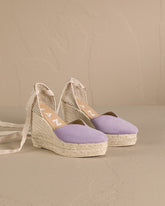 Soft Suede Heart-Shape<br />Wedge Espadrilles - Private Sale | 