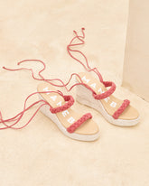 Soft Suede Two Braided Bands<br />Wedge Espadrilles - All products no RTW | 