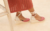 Soft Suede Low Wedge Espadrilles - Nuove Scarpe | 