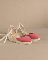 Soft Suede Low Wedge Espadrilles - Women’s Shoes | 
