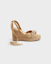 Soft Suede Wedge Espadrilles With Knot - Wedge Espadrilles | 