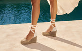 Soft Suede Wedge Espadrilles - Women's Shoes | 