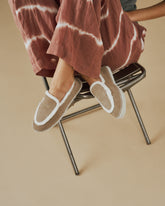 Suede Loafers Espadrilles With Faux Fur - Women’s Faux Fur|Collection | 