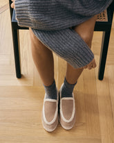 Suede Loafers Espadrilles With Faux Fur - FAUX FUR FOR EVERYONE | 