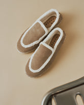 Suede Loafers Espadrilles With Faux Fur - Women’s Faux Fur|Collection | 