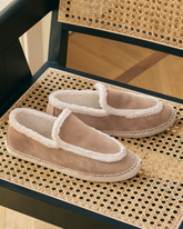 Suede Loafers Espadrilles With Faux Fur - FAUX FUR FOR EVERYONE | 