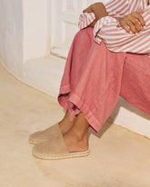 Suede Chunky Mules - Women's Espadrilles | 