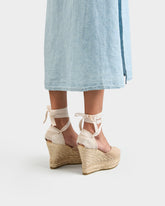 Espadrillas con Zeppa e Scollo a Cuore in Pelle Scamosciata - Espadrillas con Zeppa | 