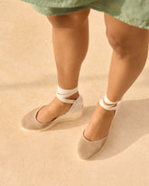 Soft Suede Low Wedge Espadrilles - The Summer Total Look | 