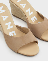 Suede Mule Wedge Espadrilles | 