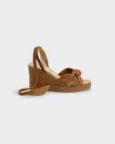 Espadrillas con Zeppa in Suede Morbido con Nodo - Espadrillas con Zeppa | 