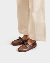 Vintage Leather Deck Shoes - Women's Shoes | 