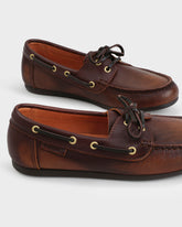 Vintage Leather Deck Shoes - Women's Boat Shoes | 