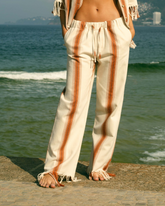 Cotton-Silk Blend Belem Trousers - Raffia Forever | 