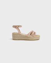 Sandali Espadrillas in Suede Morbido a Tre Fasce - Espadrillas con Zeppa | 