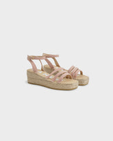 Sandali Espadrillas in Suede Morbido a Tre Fasce - Espadrillas con Zeppa | 