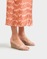 Espadrillas Mule con Zeppa e Fasce Multiple in Pelle - Espadrillas con Zeppa | 