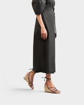 Leather Lace-Up Low Wedge Espadrilles | 