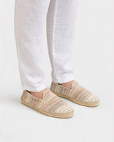 Cotton Wool And Linen Jaquard Espadrilles - Men's Espadrilles | 