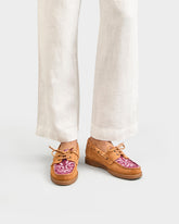 Boat Shoes in Suede e Cotone Bandana - Scarpe Donna | 