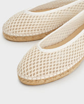 Cotton Net Ballet Flat Espadrilles | 
