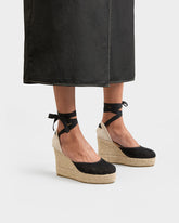 Cotton Net Wedge Espadrilles - Wedge Espadrilles | 