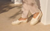 Canvas With Grosgrain<br />Open-Side Flat Espadrilles - ALL | 