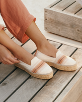 Cotton Linen And Silk Raw Fabric<br />Double Sole Espadrilles | 