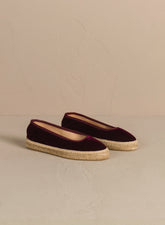 Silk Velvet Flat Ballerina - Ballerinas | 