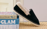 Mocassini Espadrillas<br />in Velluto di Seta con Faux Fur | 