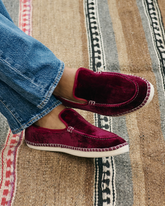 Mocassini Espadrillas<br />in Velluto di Seta con Faux Fur - Scarpe Uomo | 